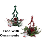 Christmas Decor - Tree with Ornaments, 34 x 30cm